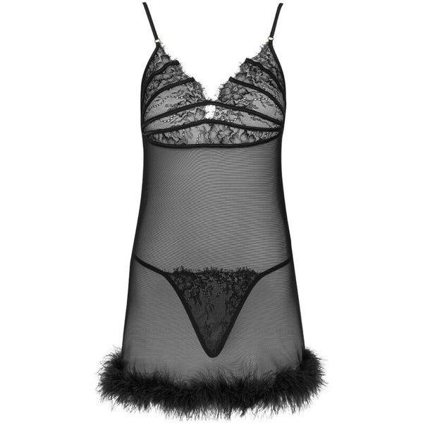 Livco zerunam set babydoll con tanga negro