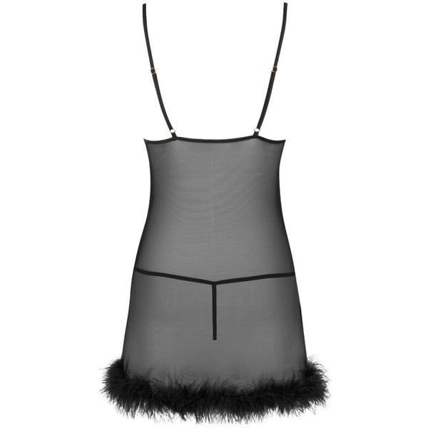 Livco zerunam set babydoll con tanga negro