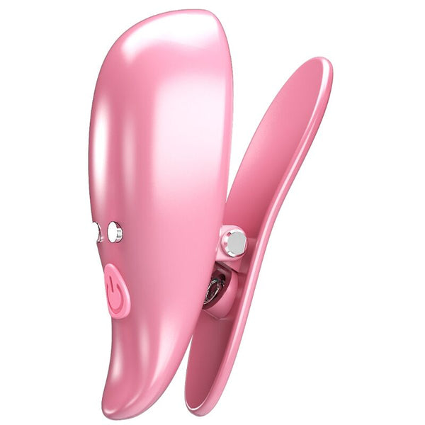 Pretty leaf pinzas vibratorias para pezones rosa