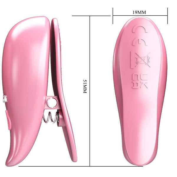 Pretty leaf pinzas vibratorias para pezones rosa