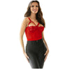 Subblime teddy con liguero detalle tiras pecho rojo