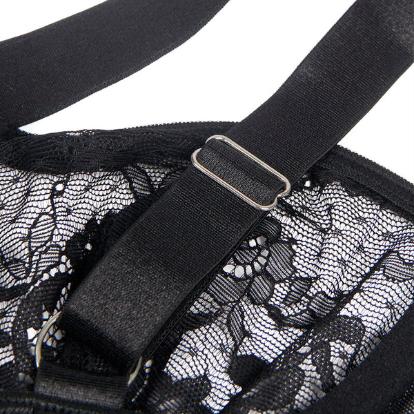 Subblime teddy con liga detalle encajes y tiras negro