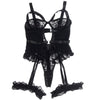 Subblime teddy con liga detalle encajes y tiras negro