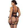 Subblime teddy con liga detalle encajes y tiras negro