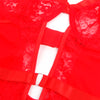 Subblime teddy con liga detalle encaje y tiras rojo