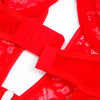 Subblime teddy con liga detalle encaje y tiras rojo
