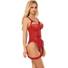 Subblime teddy con liga detalle encaje y tiras rojo