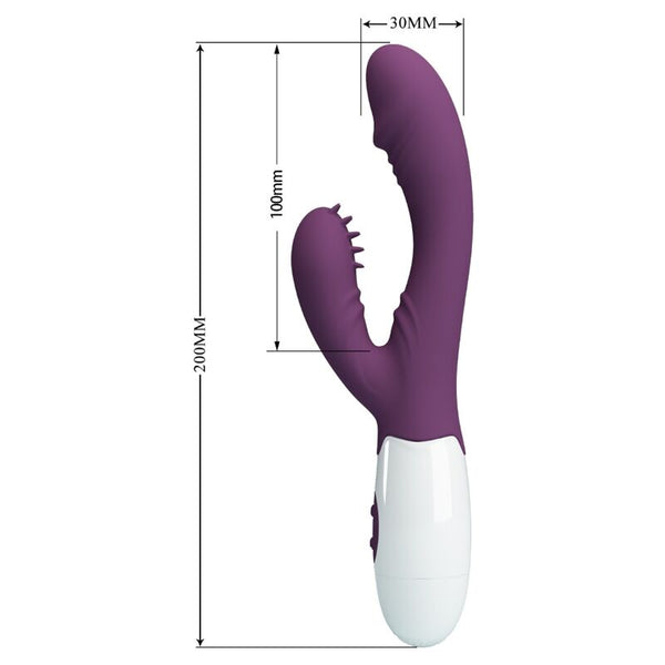 Andre vibrador rabbit y estimulador Punto G morado