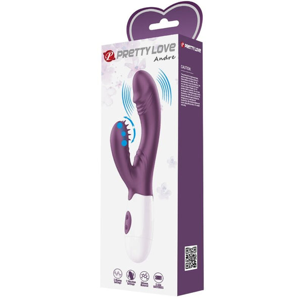 Andre vibrador rabbit y estimulador Punto G morado