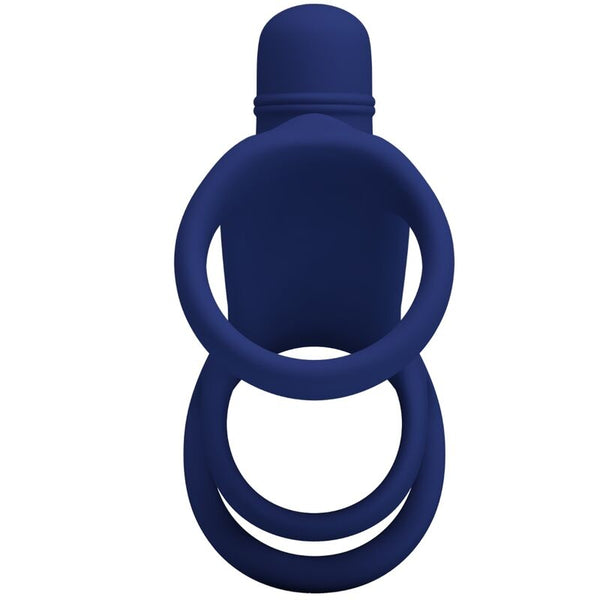 Elish anillo vibrador con extensión azul