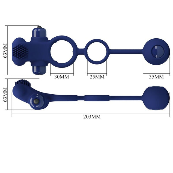 Remington doble anillo vibrador con plug azul