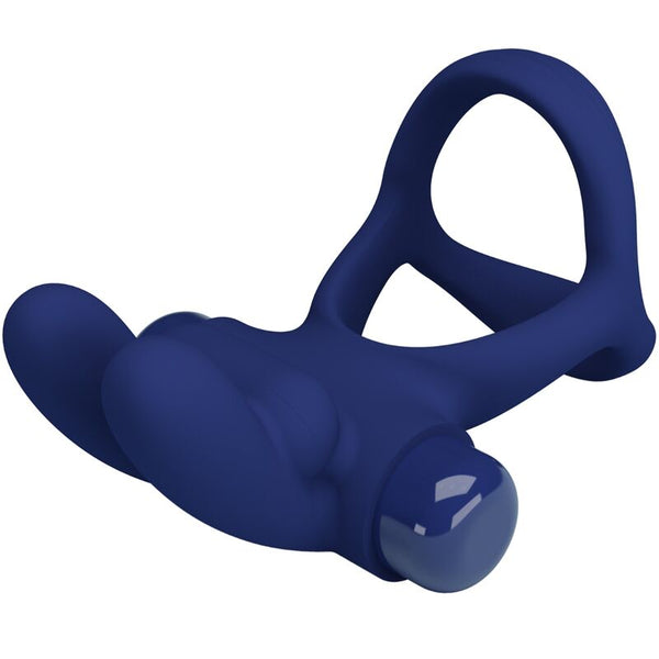 Francisco doble anillo vibrador rabbit azul