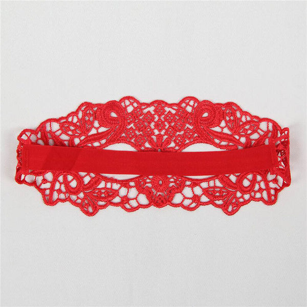 Queen antifaz de encaje rojo
