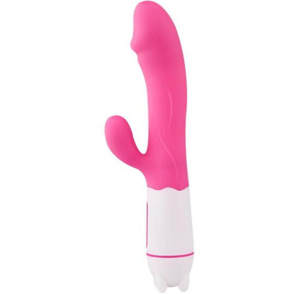 Happy vibrador y estimulador recargable fucsia