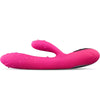 Vibrador y estimulador flexible efecto calor fucsia