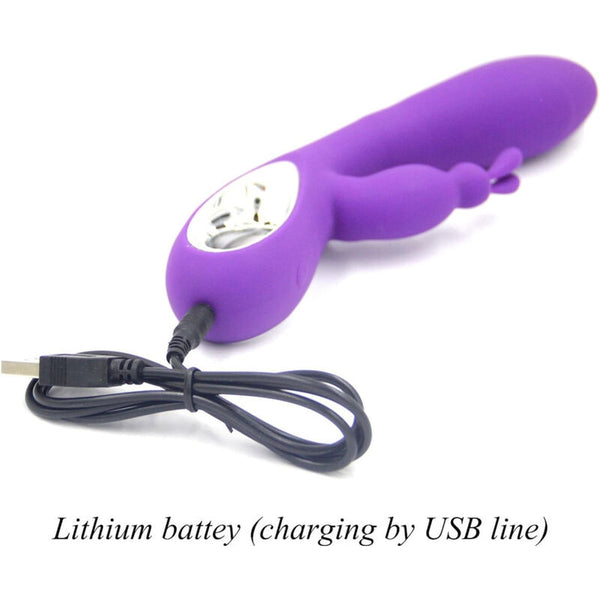 Bella vibrador rabbit pull ring violeta