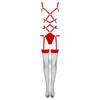 Livco thiara lc 20213 set body con medias roja
