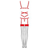 Livco thiara lc 20213 set body con medias roja