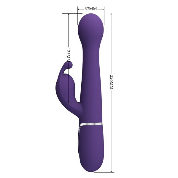 Dejon vibrador rabbit 3 en 1 multifunción morado