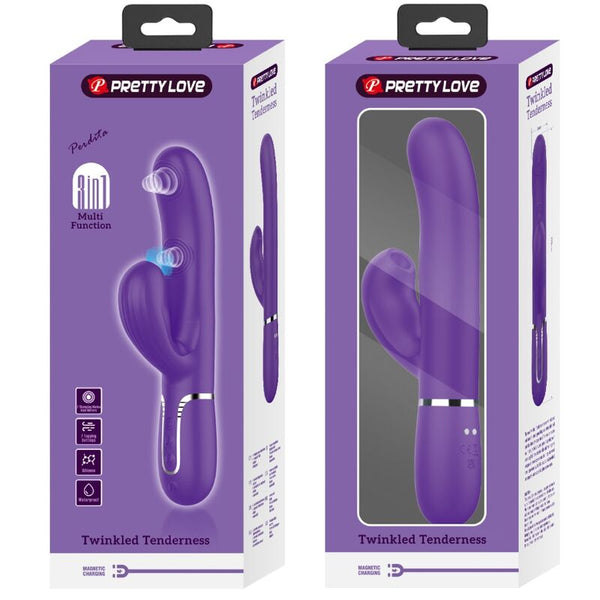 Perlita vibrador Punto G 3 en 1 multifunción morado