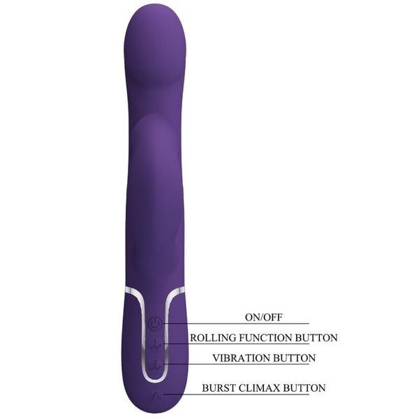 Zalin vibrador rabbit perlas 4 en 1 morado