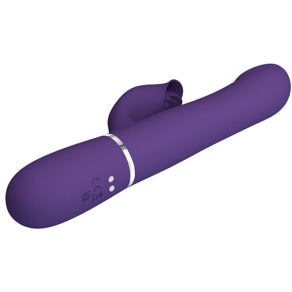 Zalin vibrador rabbit perlas 4 en 1 morado