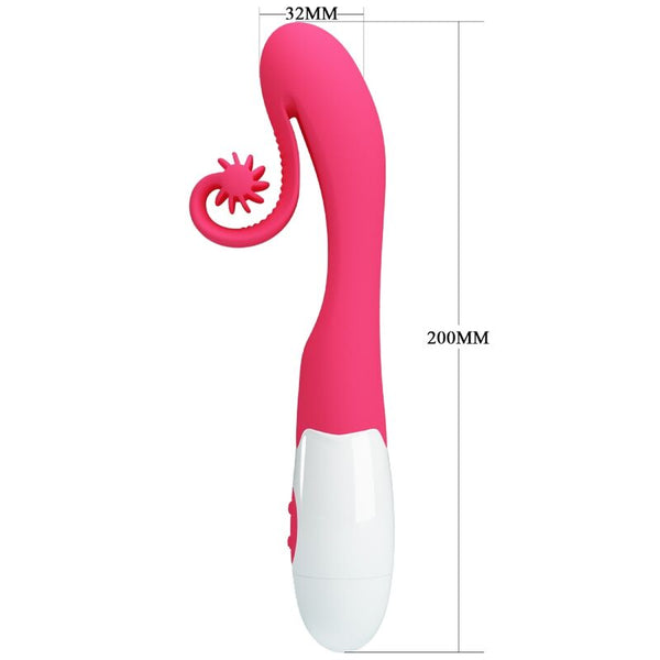 Vibrador y estimulador 30 velocidades rosa