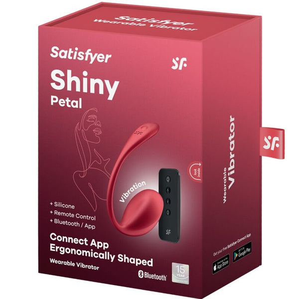 Shiny petal estimulador Punto G control remoto rojo
