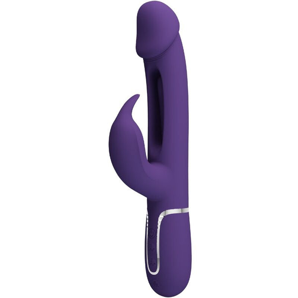 Kampas vibrador rabbit 3 en 1 multifunción con lengua violeta