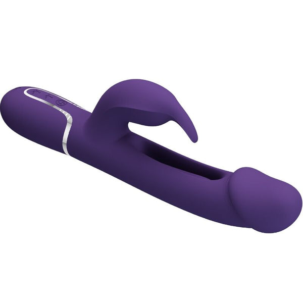 Kampas vibrador rabbit 3 en 1 multifunción con lengua violeta