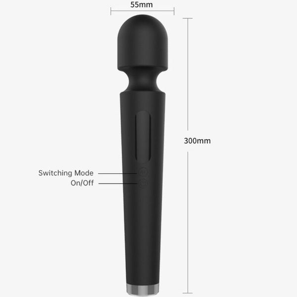 X power large masajeador y vibrador 7 vibraciones negro