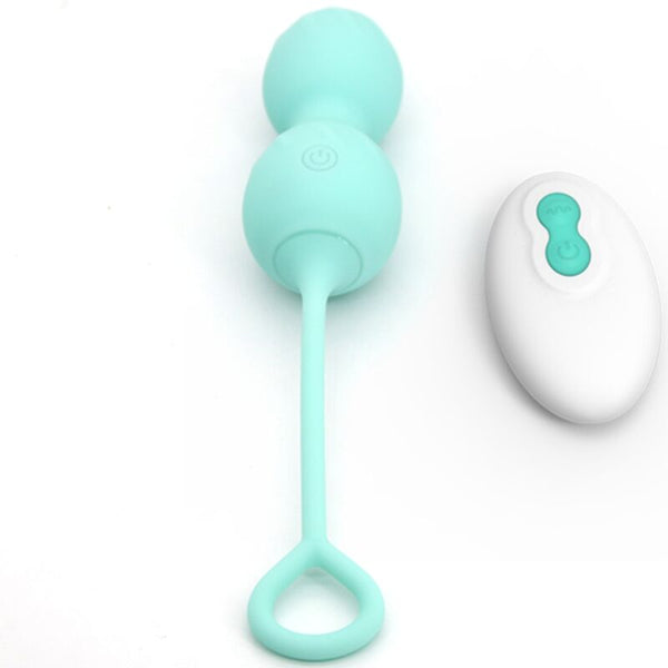 Blossoms pesas vaginales vibrador control remoto 10 vibraciones verde