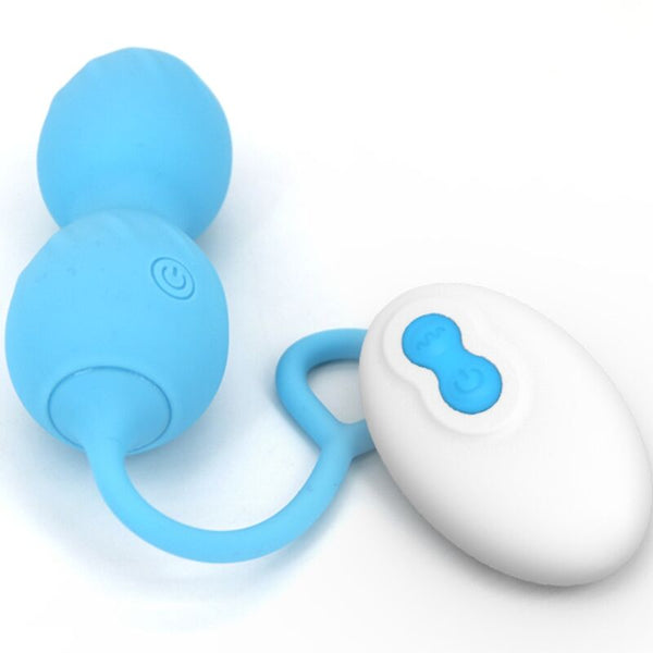 Blossoms pesas vaginales vibrador control remoto 10 vibraciones azul