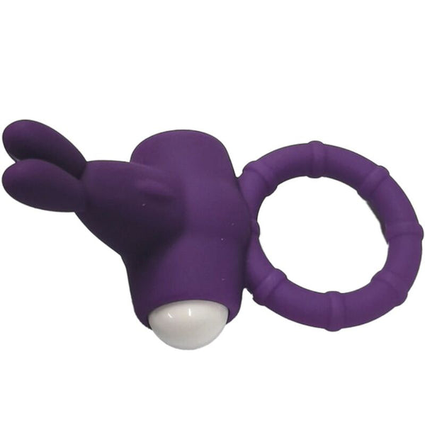 Ms bunny anillo vibrador silicona morado