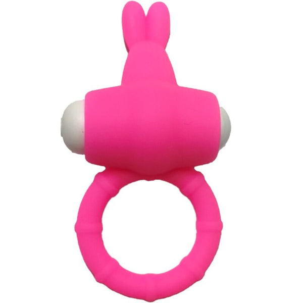 Ms bunny anillo vibrador silicona rosa