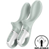 Air pump booty 3 vibrador anal inflable verde gris