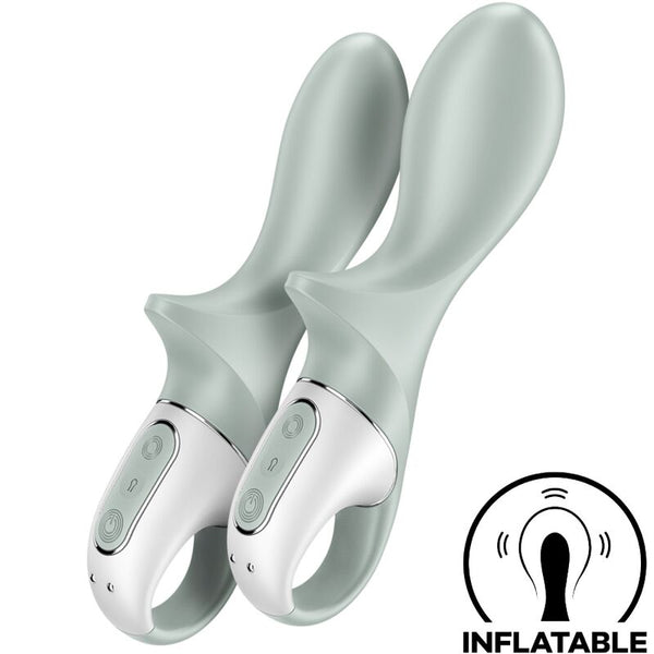 Air pump booty 3 vibrador anal inflable verde gris