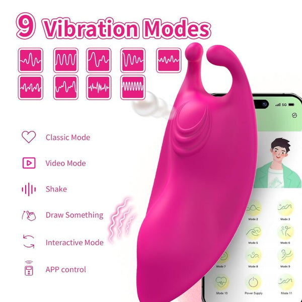Vibrador para bragas Honeybee para Punto G fucsia
