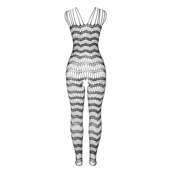 Subblime 951696 body con abertura de rejilla con tiras en hombros negro talla única
