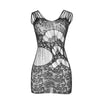 Subblime 951771 vestido largo espalda abierta de rejilla negro talla única