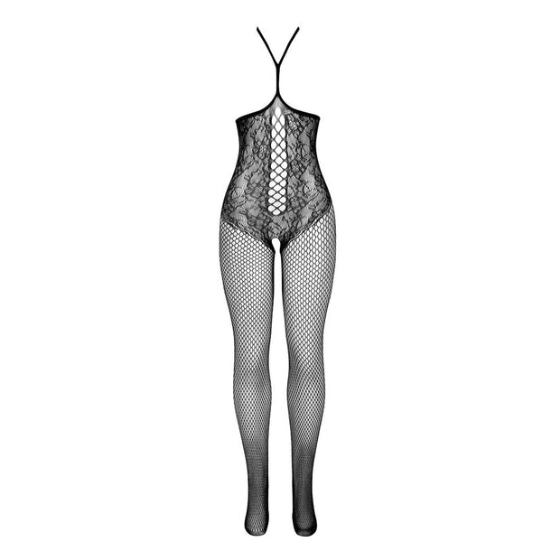 Subblime 951849 body de rejilla copa abierta y cuello halter negro talla única