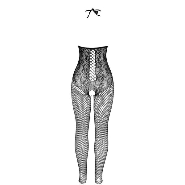 Subblime 951849 body de rejilla copa abierta y cuello halter negro talla única