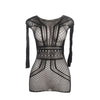 Subblime 951931 vestido de rejilla corto con espalda descubierta talla única