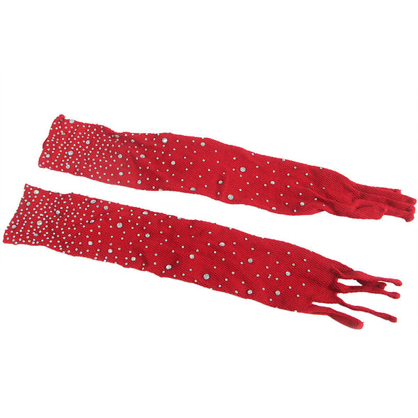 Subblime 952181 body de rejilla con guantes y diamantes rojo talla única
