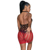 Subblime 952242 vestido de rejilla elástico degradado rojo y negro talla única
