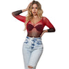 Subblime 952259 vestido de rejilla elástico manga larga degradado rojo y negro talla única