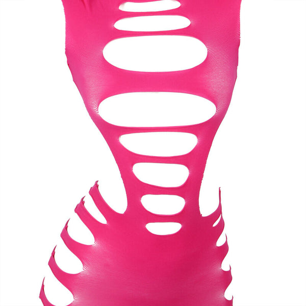 Subblime 952273 vestido de rejilla elástico manga larga rosa talla única
