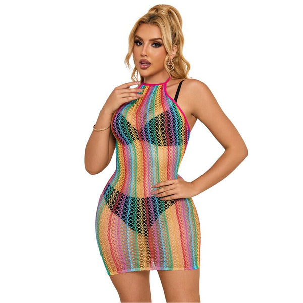 Subblime 952341 vestido de rejilla arcoiris talla única