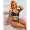 Subblime 952426 vestido de rejilla manga larga arcoiris talla única