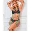 Subblime 952433 vestido de rejilla sin mangas con cuello alto arcoiris talla única